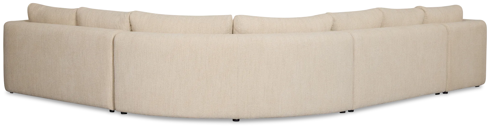 Alma Light Beige Fabric Medium Left Chaise Wedge Sectional