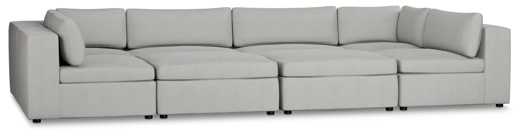 Destin Sutton Gray Fabric 8-piece Pit Sectional