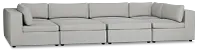 Destin Sutton Gray Fabric 8-piece Pit Sectional