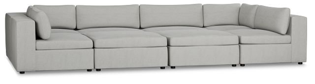 Destin Sutton Gray Fabric 8-piece Pit Sectional