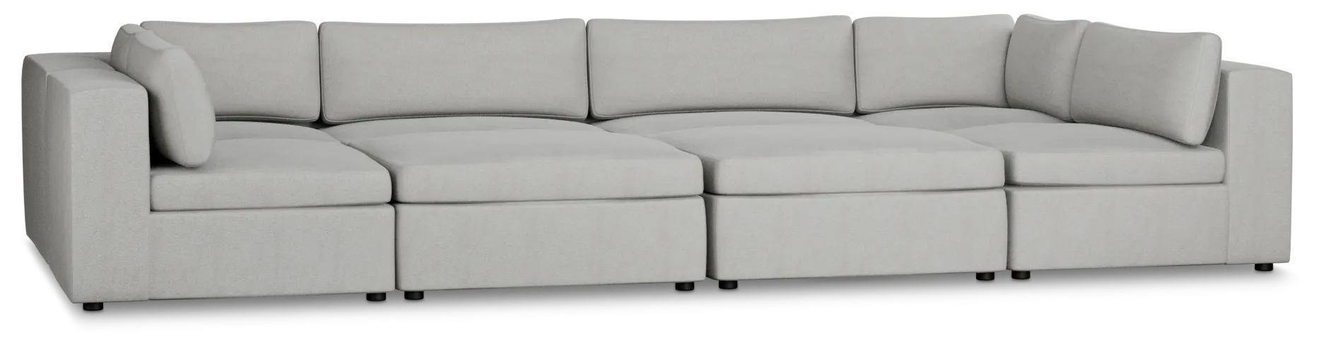 Destin Sutton Gray Fabric 8-piece Pit Sectional