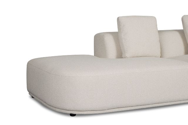 Catalina Beige Fabric 3-piece Modular Sofa