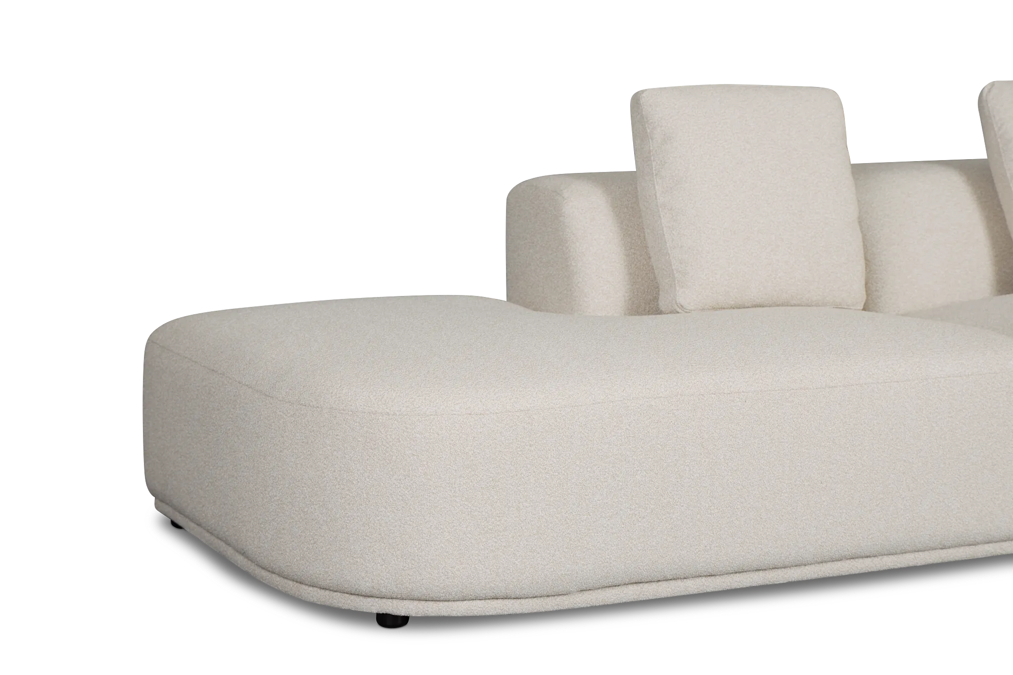 Catalina Beige Fabric 3-piece Modular Sofa