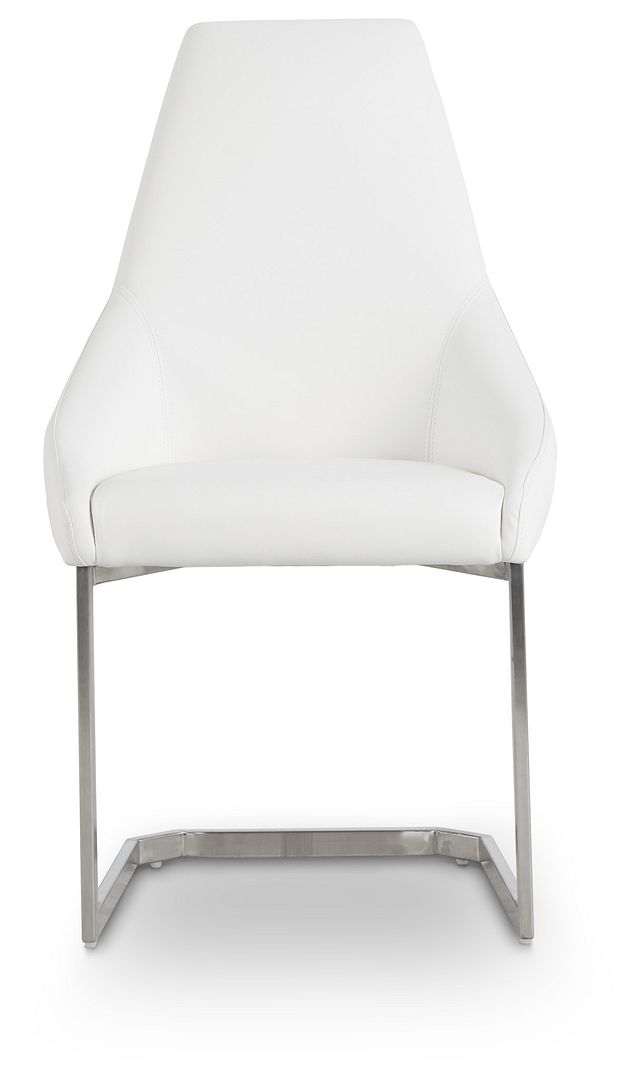 Monaco White Upholstered Side Chair