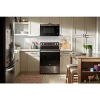 Whirlpool 5030 Series Black Stnl Steel Electric Range
