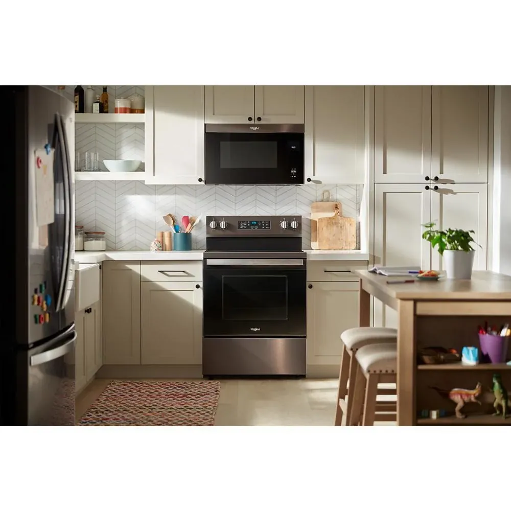 Whirlpool 5030 Series Black Stnl Steel Electric Range