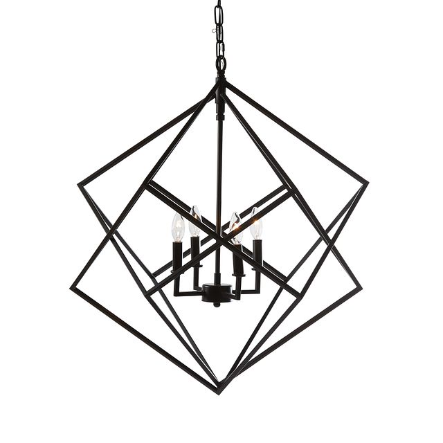 Cage Black Chandelier