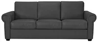 Lincoln Dark Gray Lthr/vinyl Memory Foam Sleeper