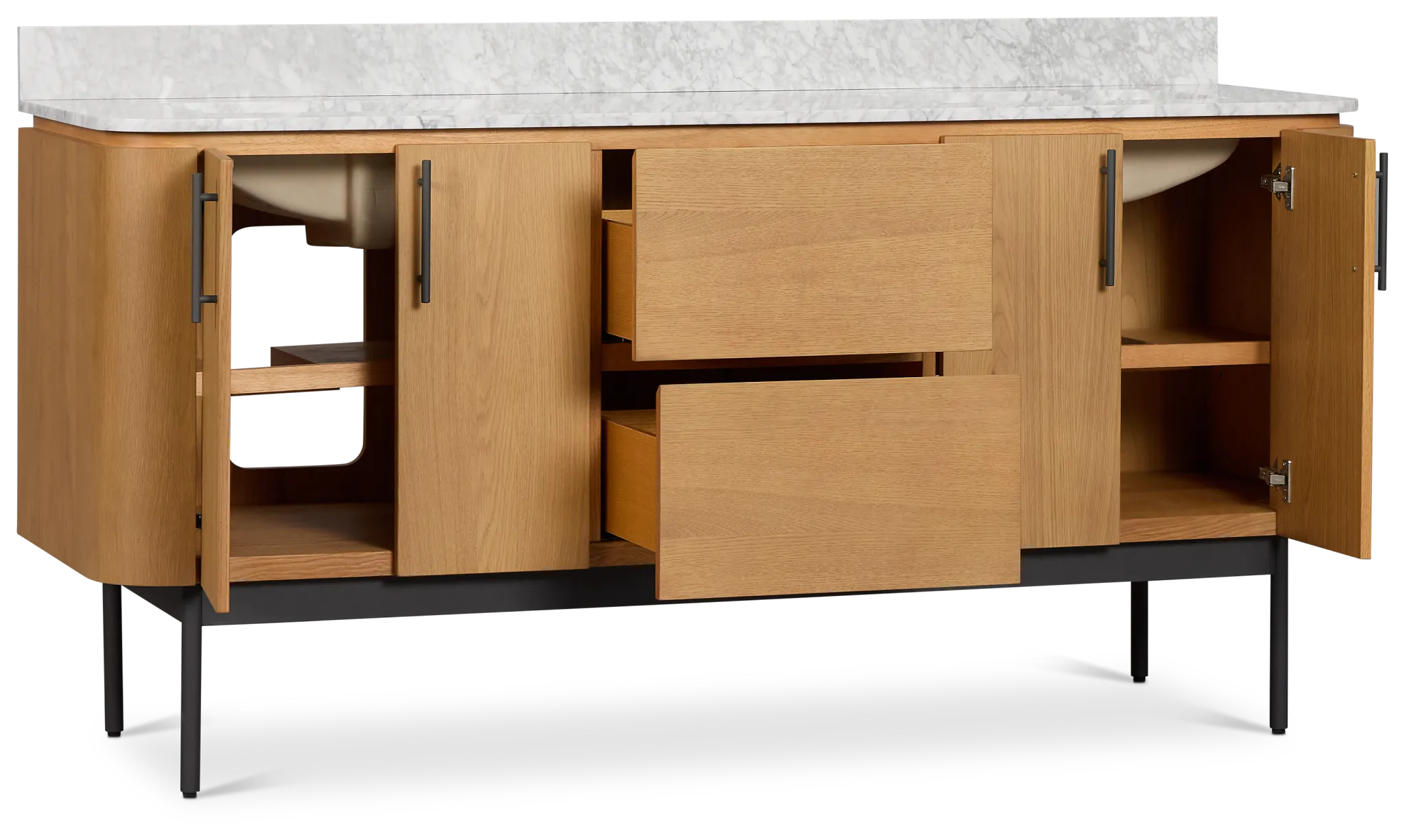 Nomad Light Tone 72" Double Bathroom Vanity