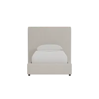 Grayton Revenue Beige 54" Upholstered Platform Bed