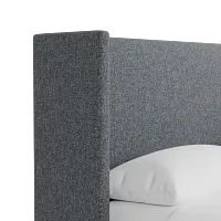 Captiva Elevation Gray 48" Upholstered Shelter Bed