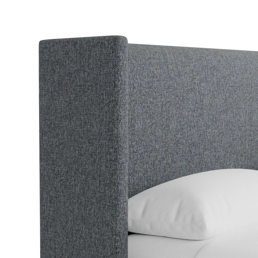 Captiva Elavation Gray 48" Upholstered Shelter Bed Captiva Elavation Gray 48" Upholstered Shelter Bed