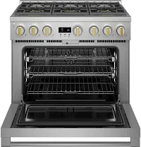 Monogram 366 Series Stainless Steel 36" Gas Range