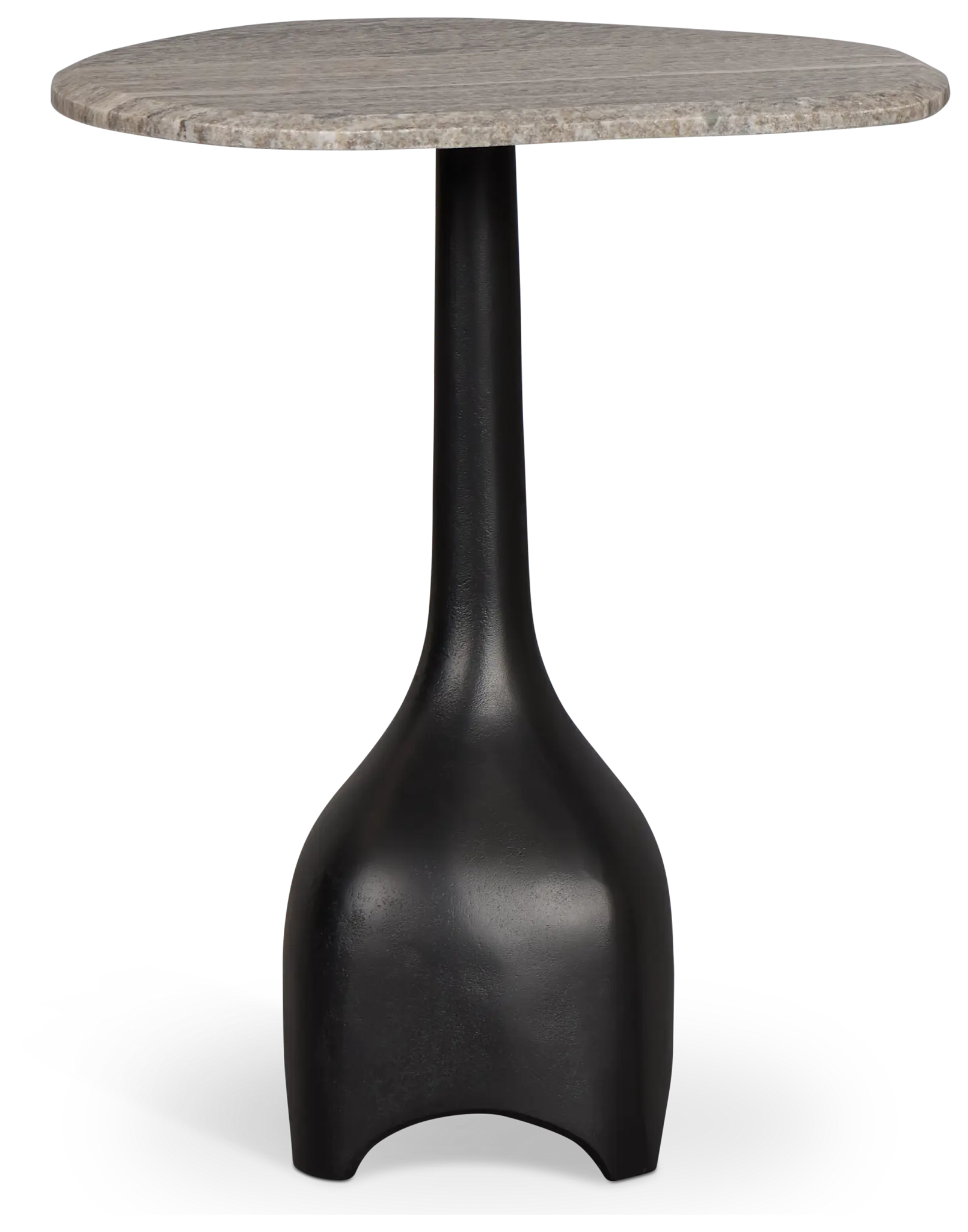 Lital Black Stone Accent Table Lital Black Stone Accent Table