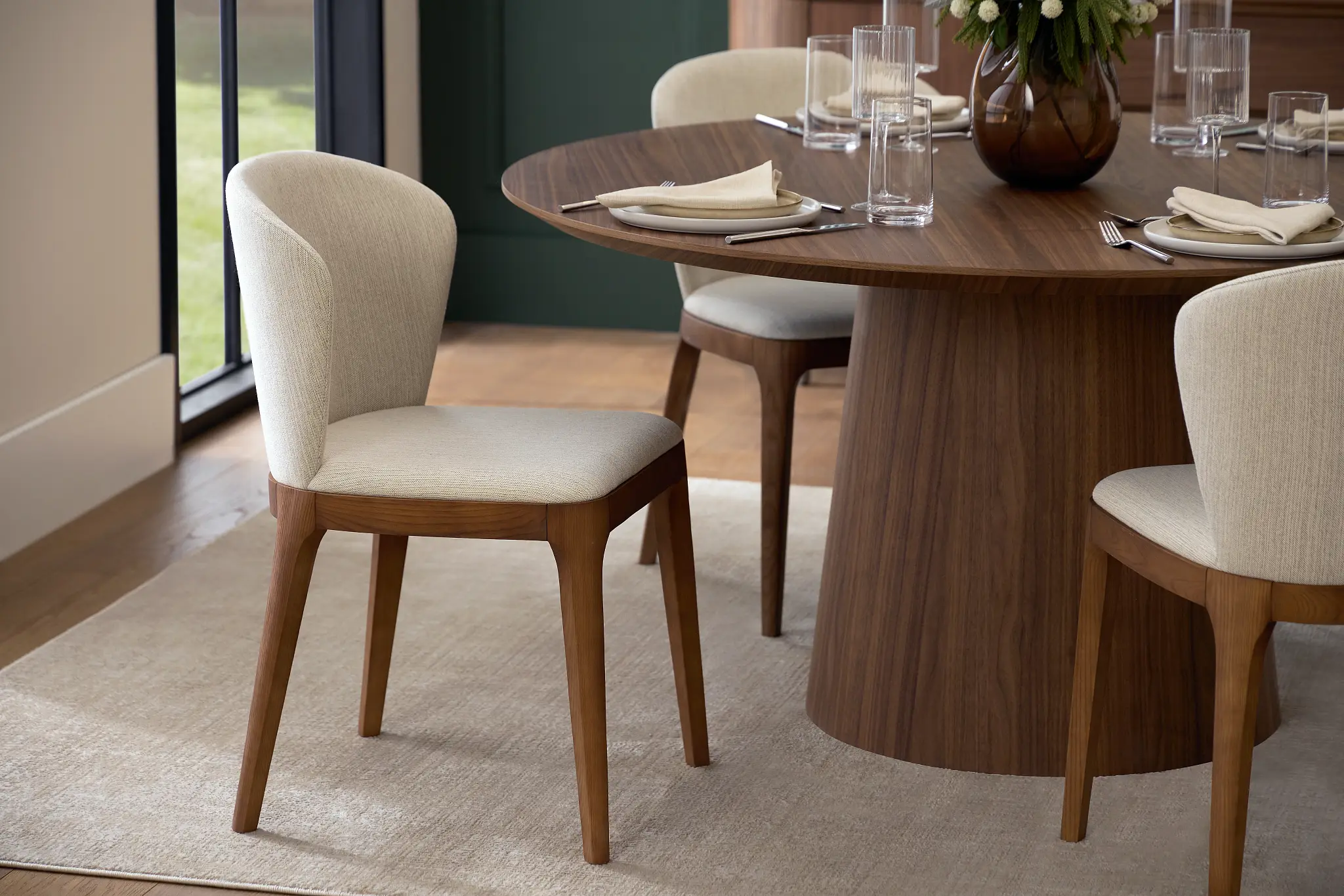 Nomad Light Beige Upholstered Side Chair With Light Tone Legs Nomad Light Beige Upholstered Side Chair With Light Tone Legs