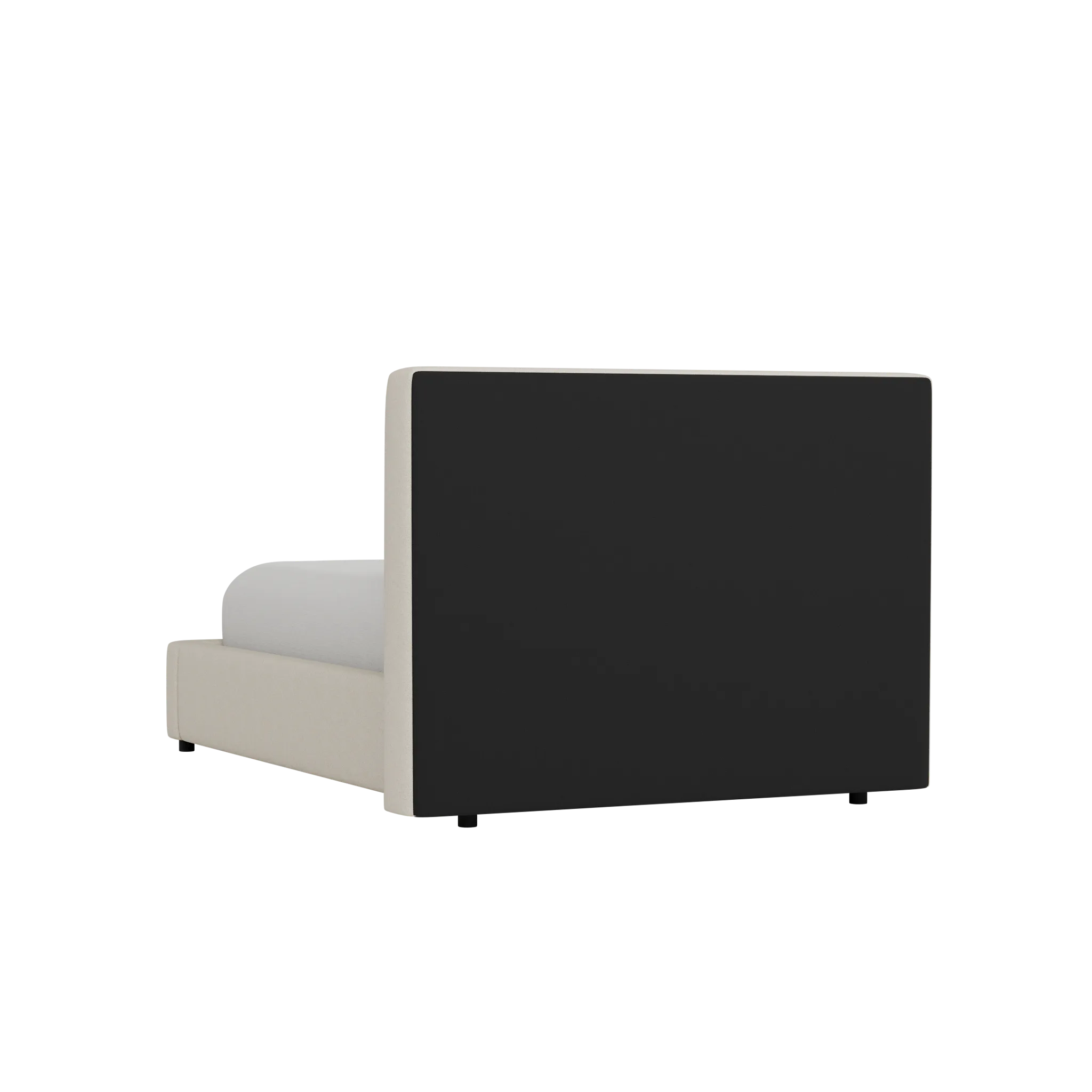 Grayton Sea Lane Light Gray 44" Upholstered Platform Bed