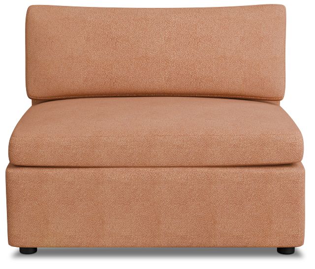 Destin Sutton Orange Fabric Armless Chair