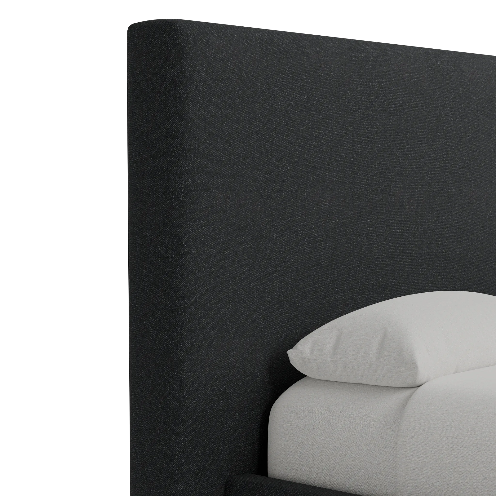 Grayton Elite Black 54" Upholstered Platform Bed