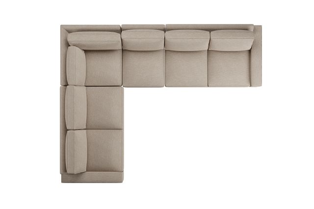 Edgewater Victory Taupe Medium Two-arm Sectional