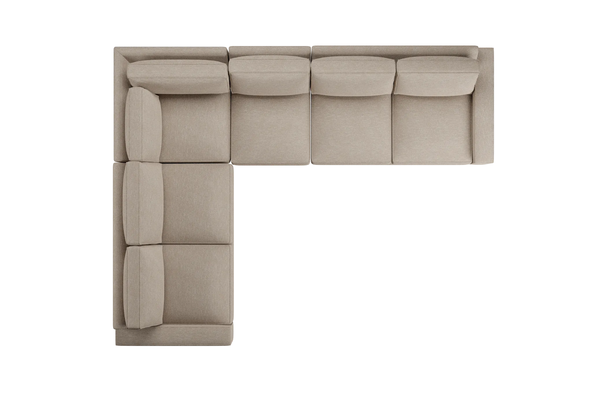 Edgewater Victory Taupe Medium Two-arm Sectional