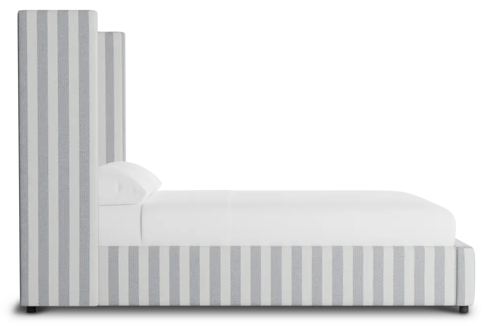 Captiva Sea Lane Light Gray 60" Upholstered Shelter Bed Captiva Sea Lane Light Gray 60" Upholstered Shelter Bed