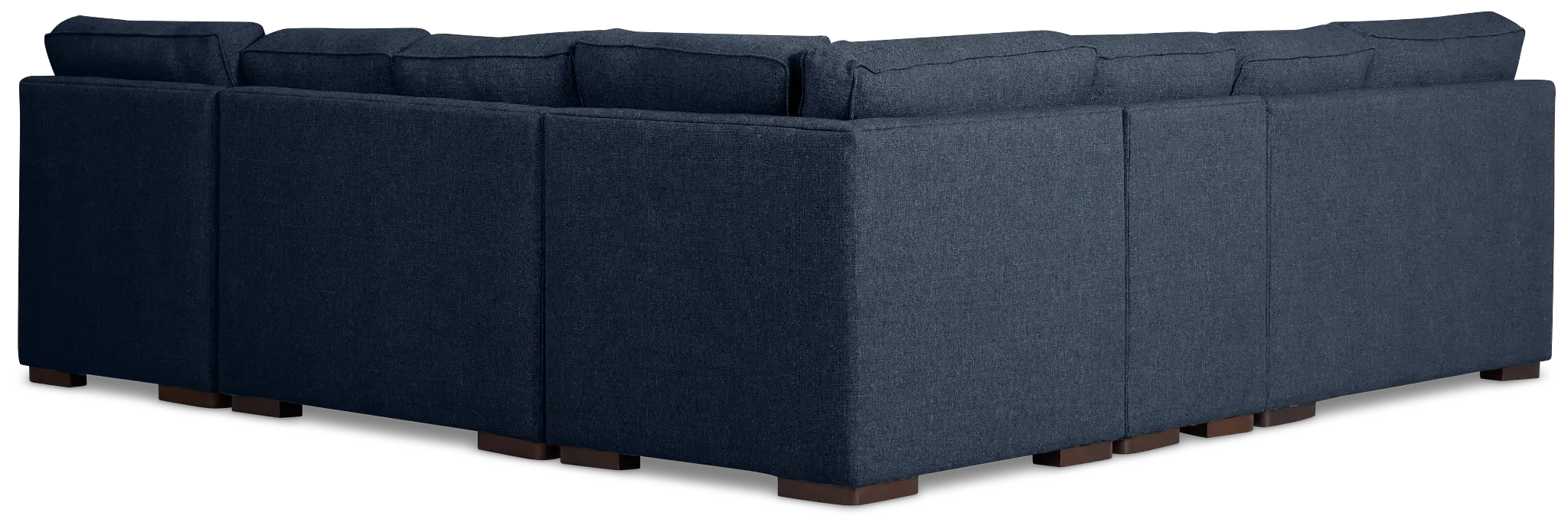 Sinclair Dark Blue Fabric Large Right Chaise Sectional Sinclair Dark Blue Fabric Large Right Chaise Sectional