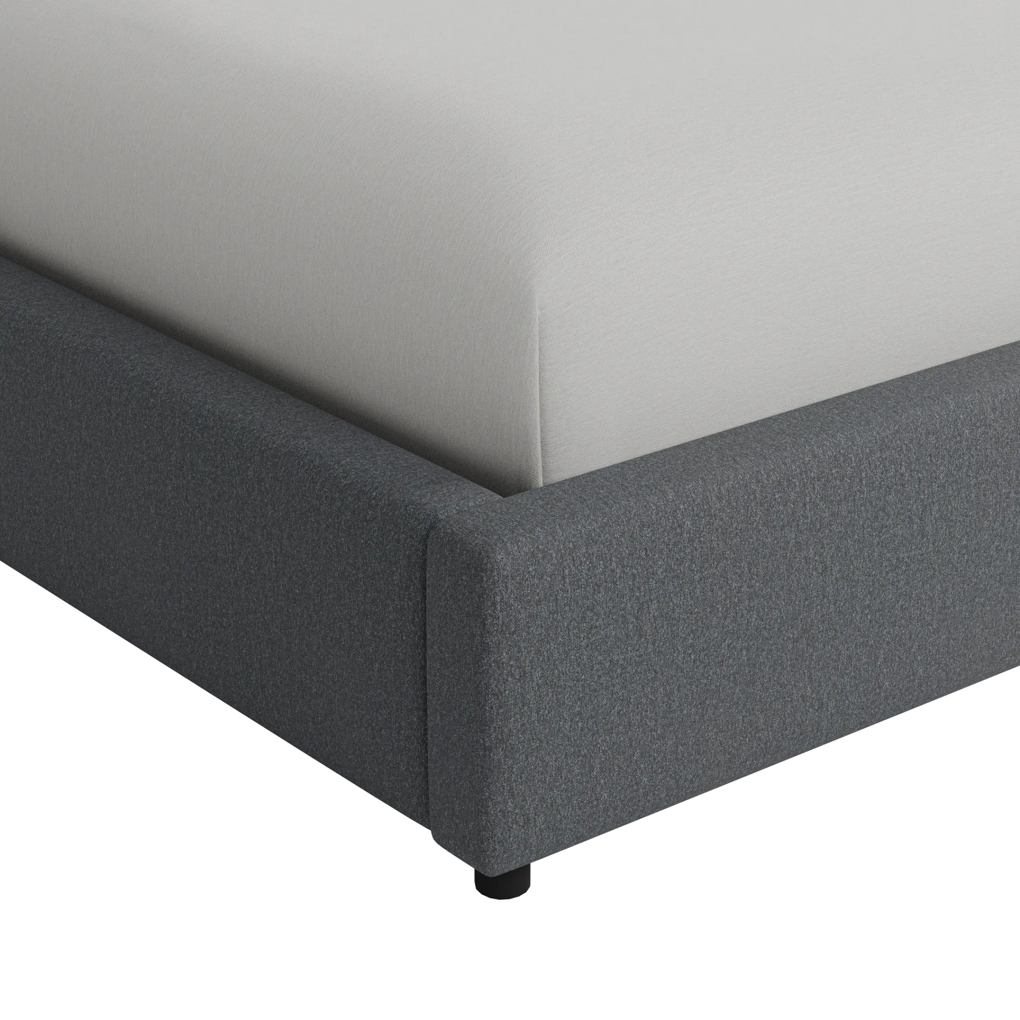 Grayton Delray Dark Gray 54" Upholstered Platform Bed