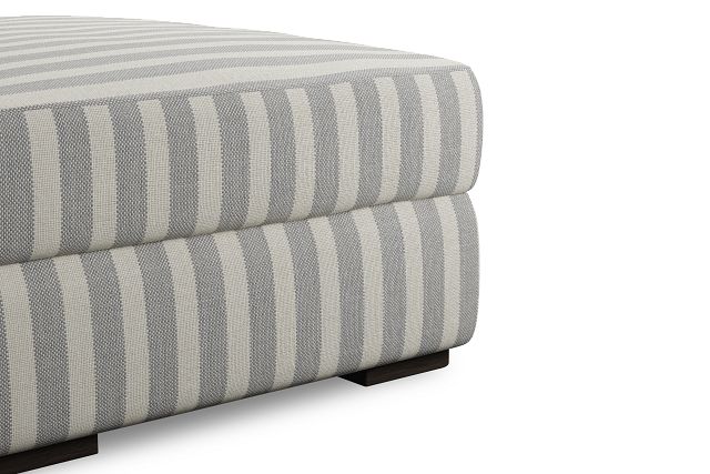 Edgewater Sea Lane Light Gray Ottoman