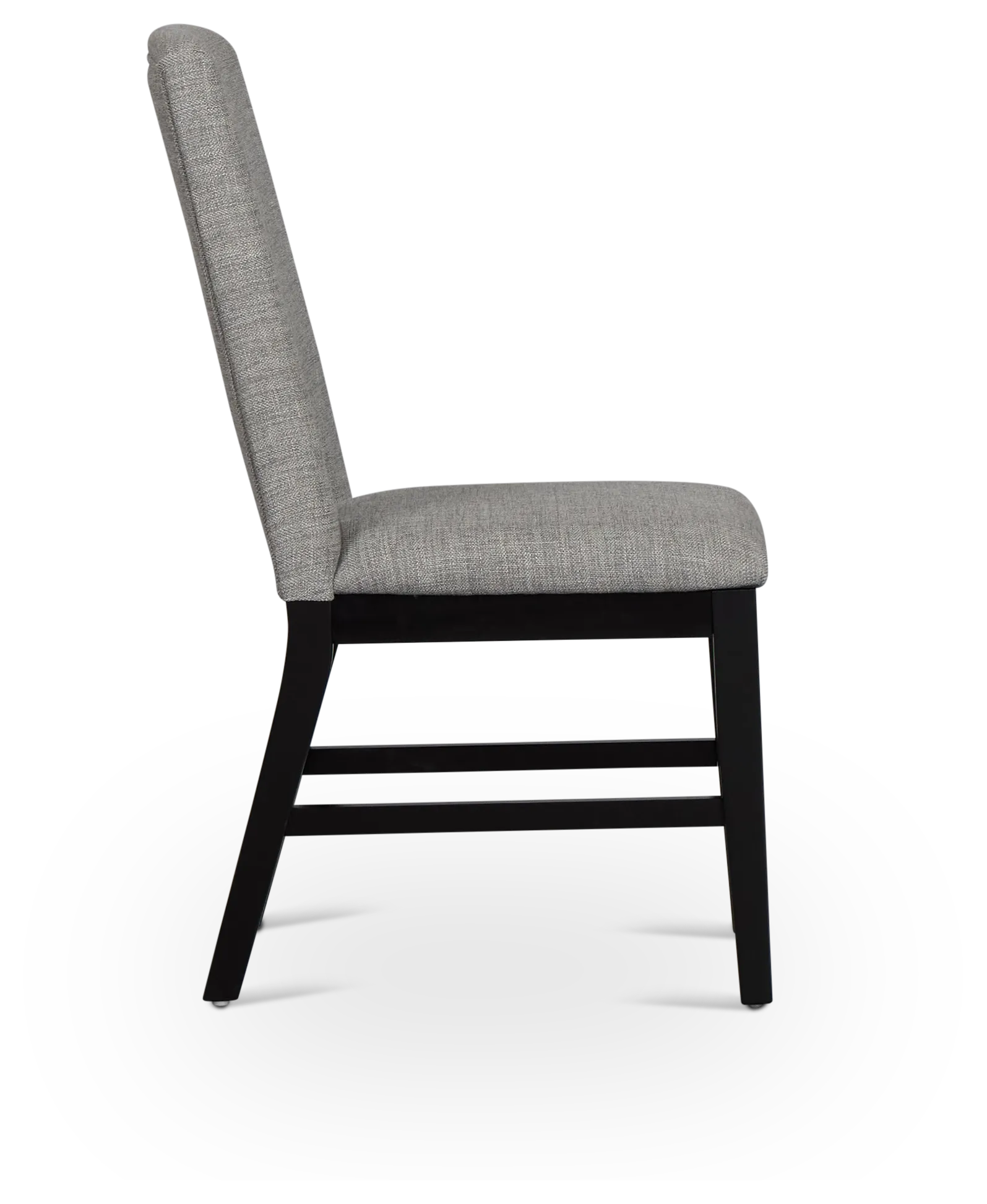 Oxford Gray Curved Upholstered Side Chair