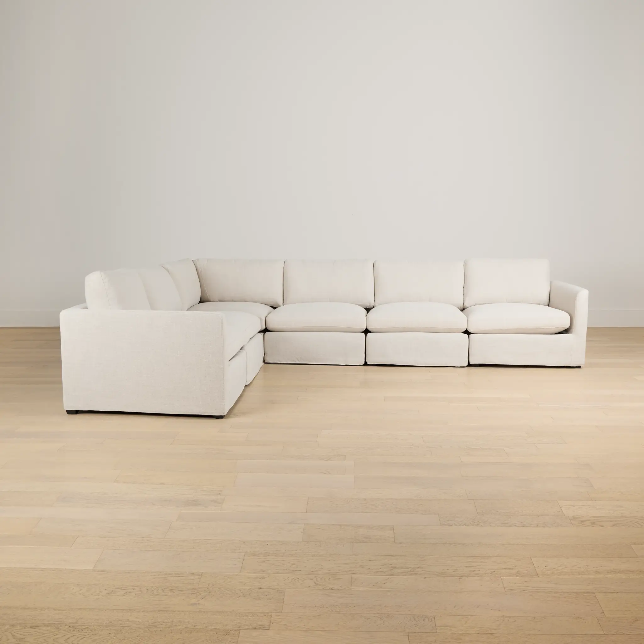 Willow Light Beige Fabric Large Two-arm Sectional Willow Light Beige Fabric Large Two-arm Sectional