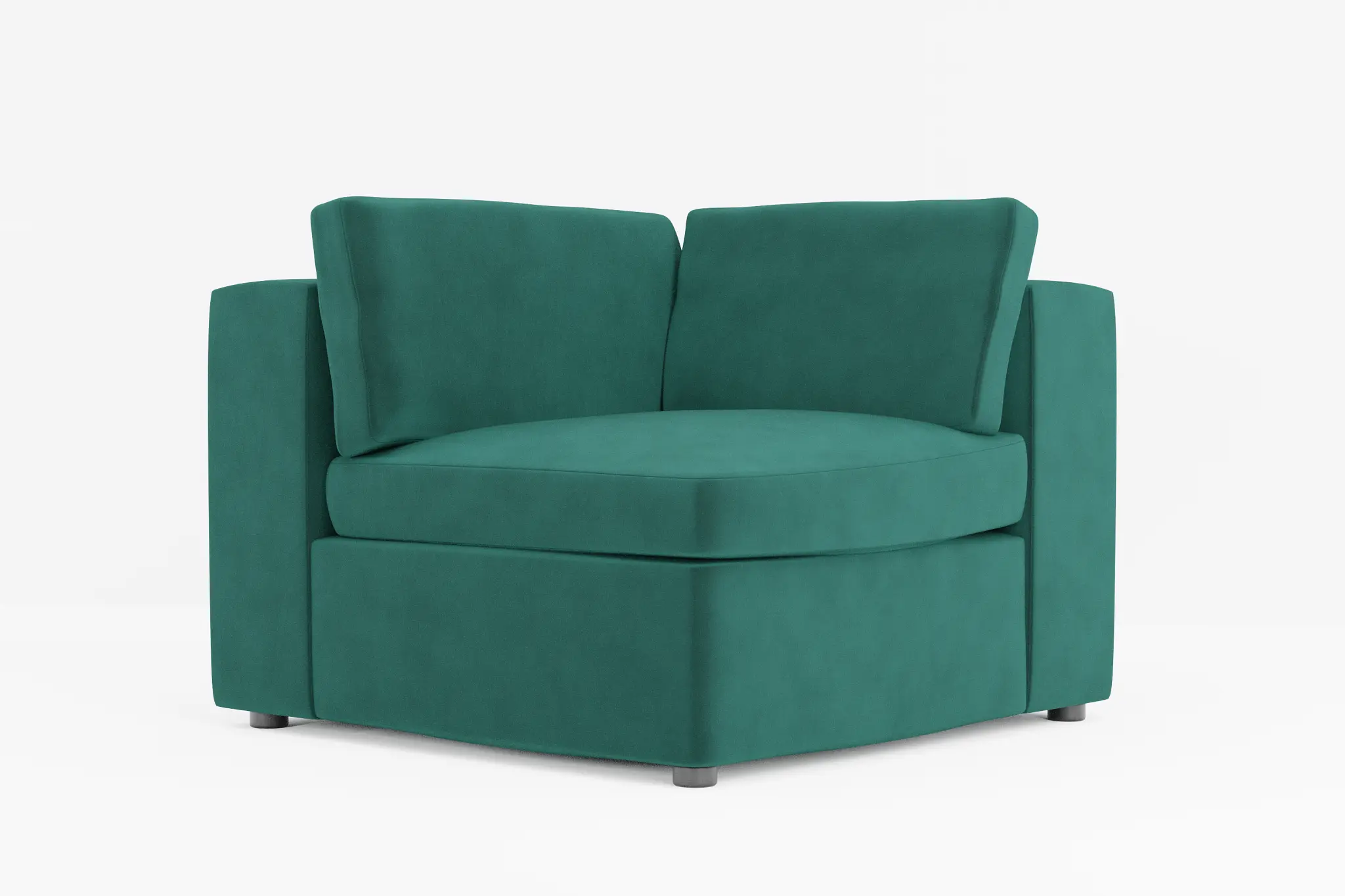 Destin Joya Green Velvet Corner Chair Destin Joya Green Velvet Corner Chair