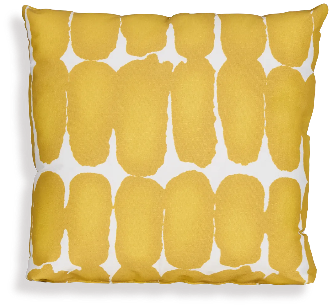 Shiba Dot Yellow 20" Indoor/outdoor Accent Pillow