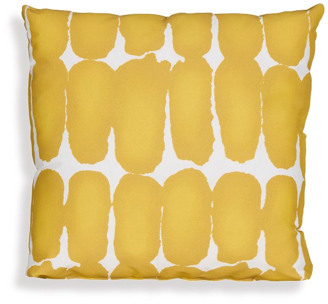 Shiba Dot Yellow 20" Indoor/outdoor Accent Pillow
