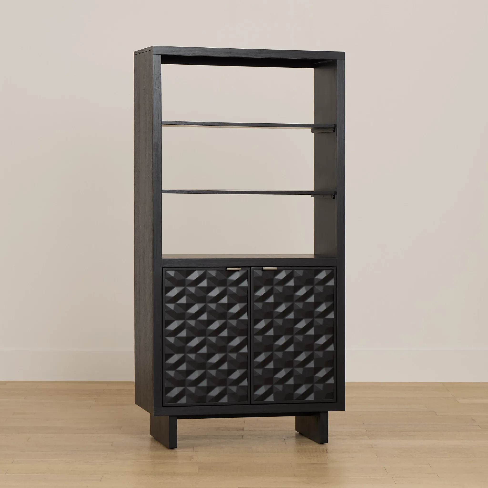 Palonna Black Bookcase