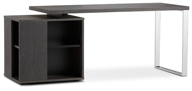 Vancouver Dark Gray Storage Desk