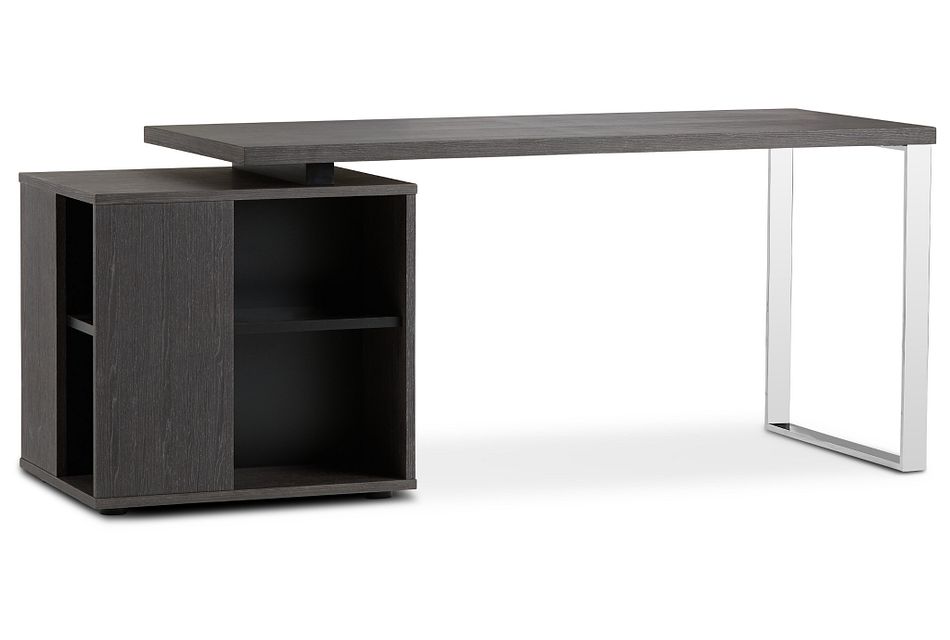 Vancouver Dark Gray Storage Desk