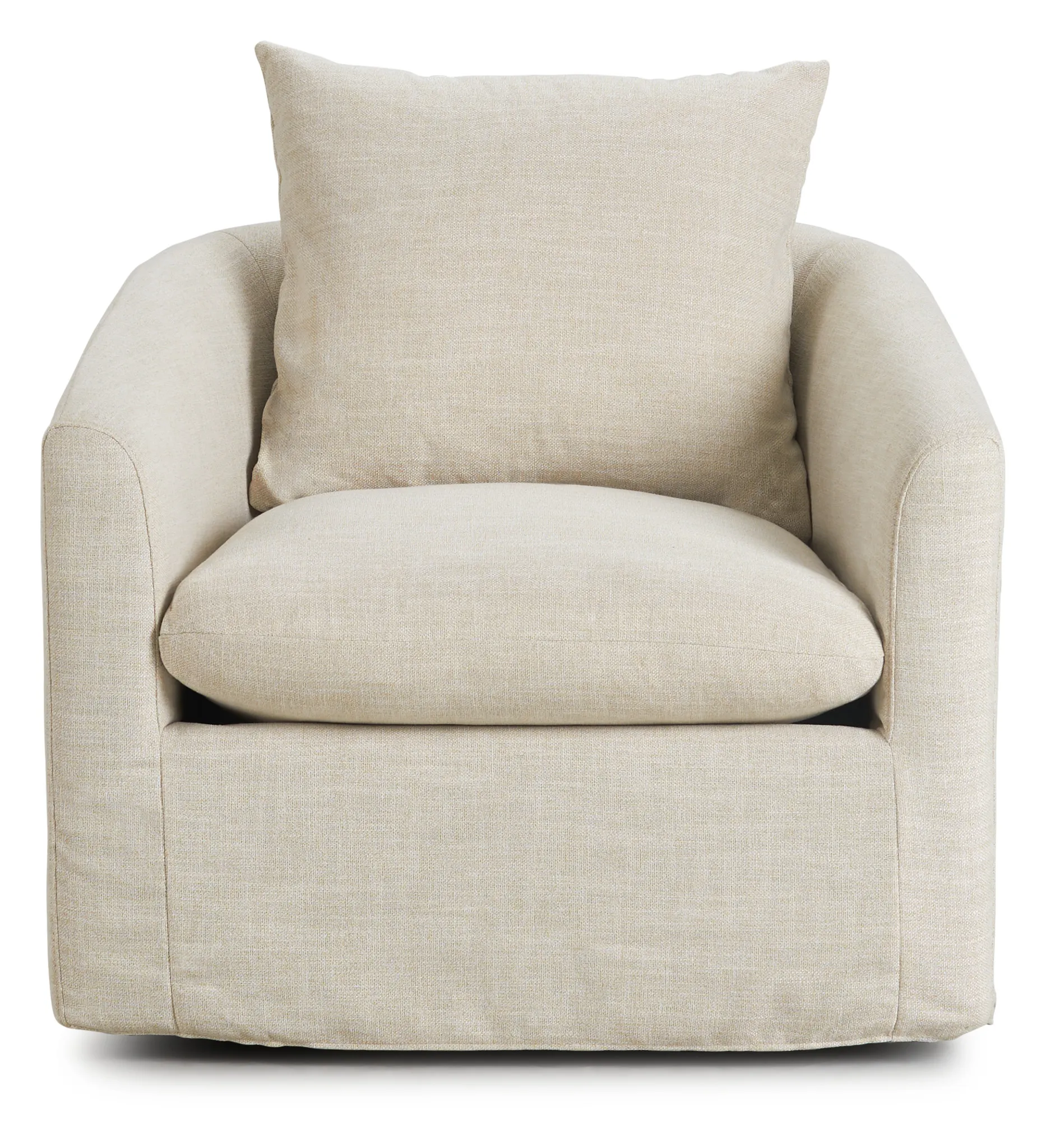 Willow Light Beige Fabric Swivel Chair