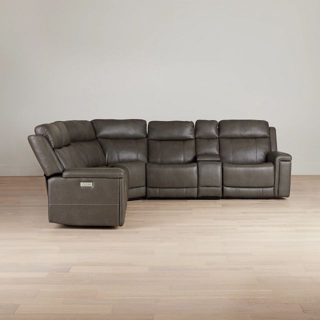 Jayden Gray Micro Medium Dual Power 2-arm Reclining Sectional