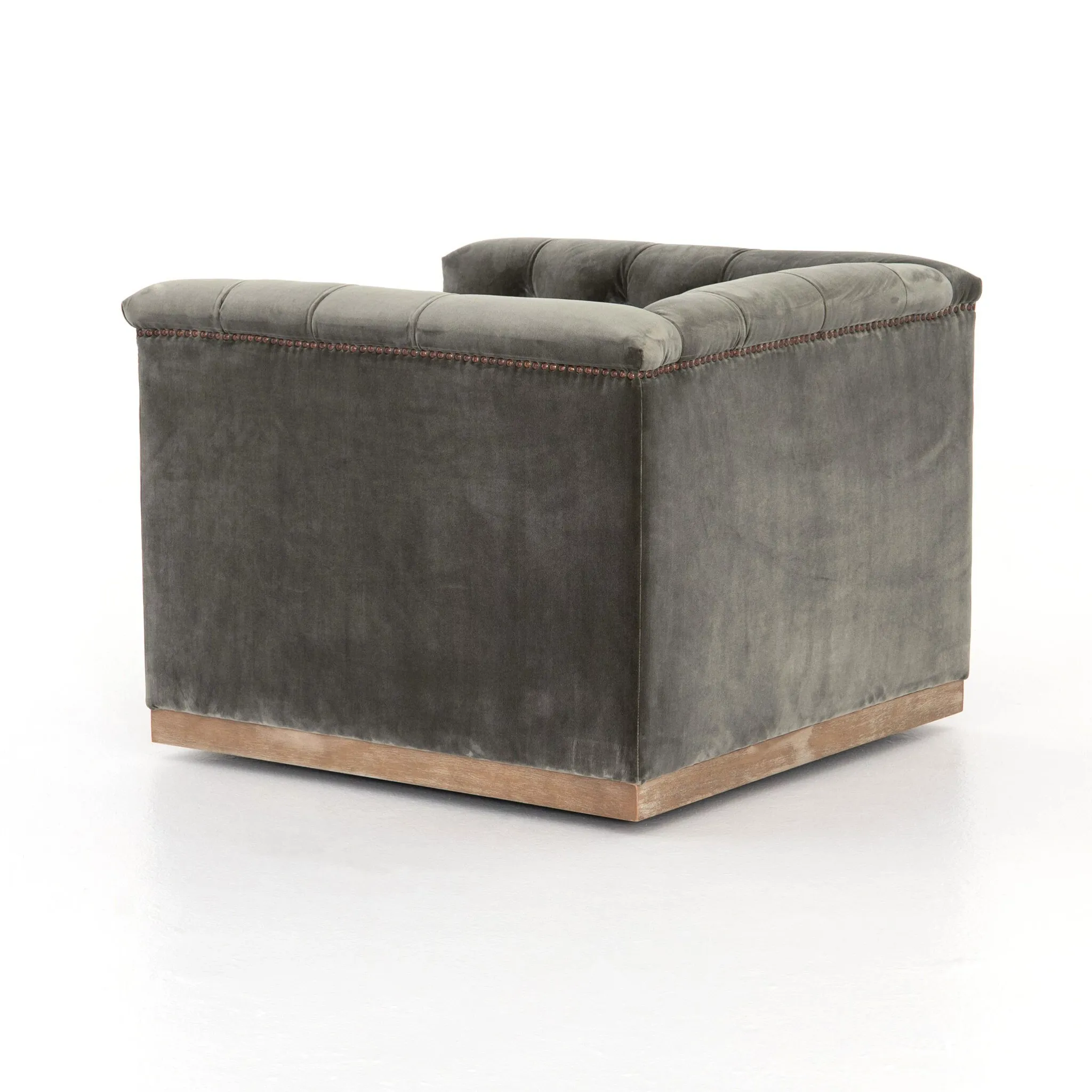 Four Hands Maxx Dark Gray Velvet Swivel Chair