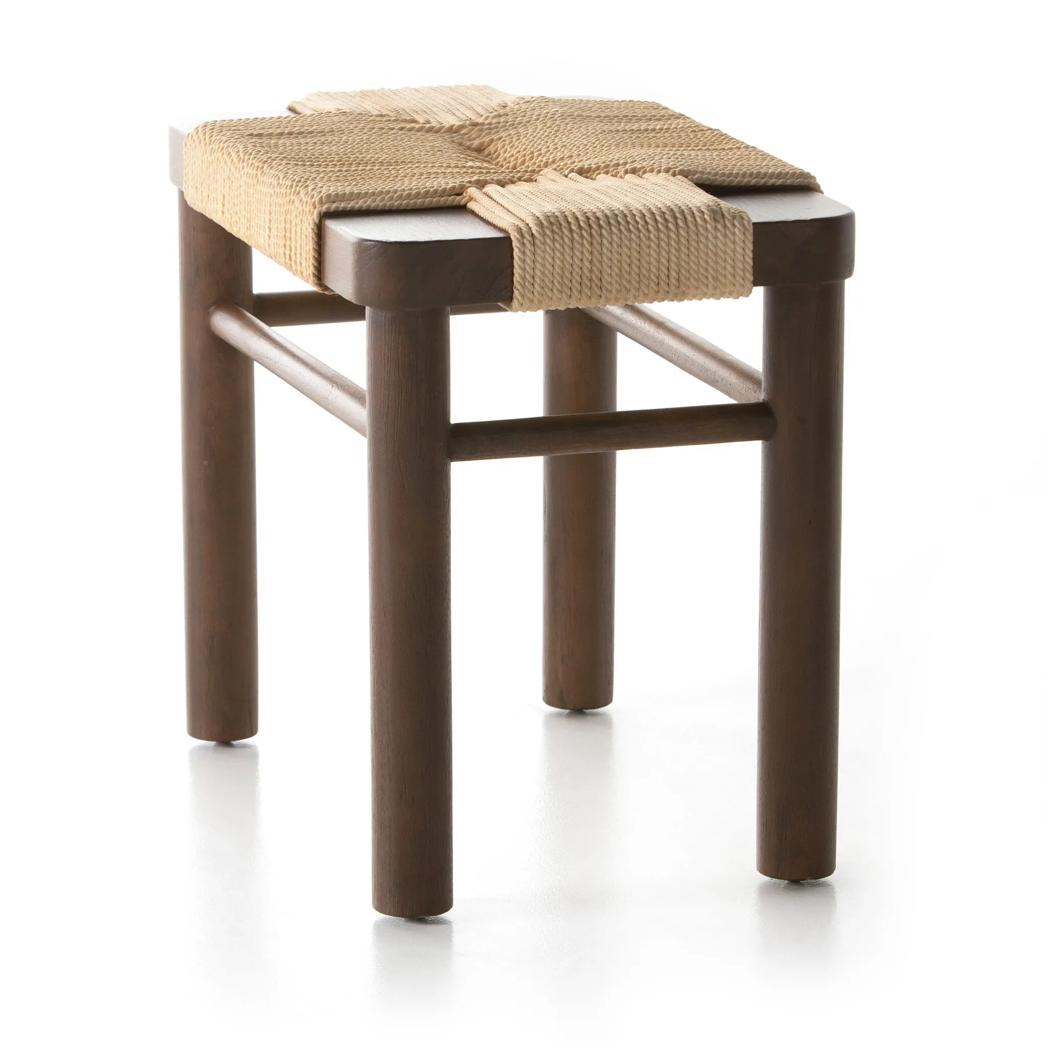 Four Hands Barios Mid Tone Woven Accent Stool