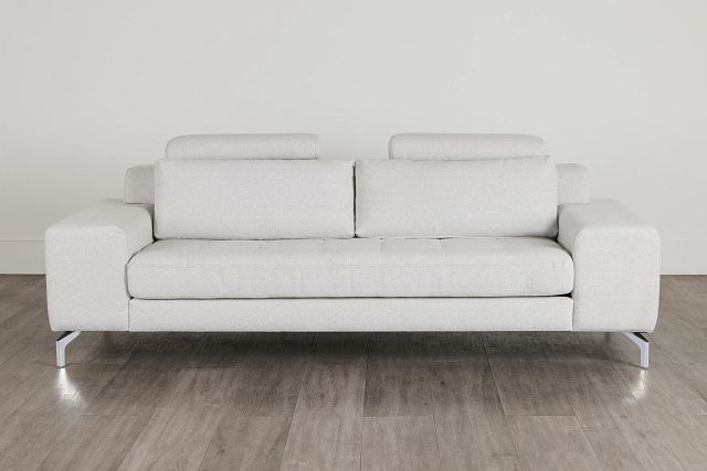 Onyx Light Gray Fabric Sofa