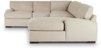 Alpha Beige Fabric Medium Right Chaise Sectional
