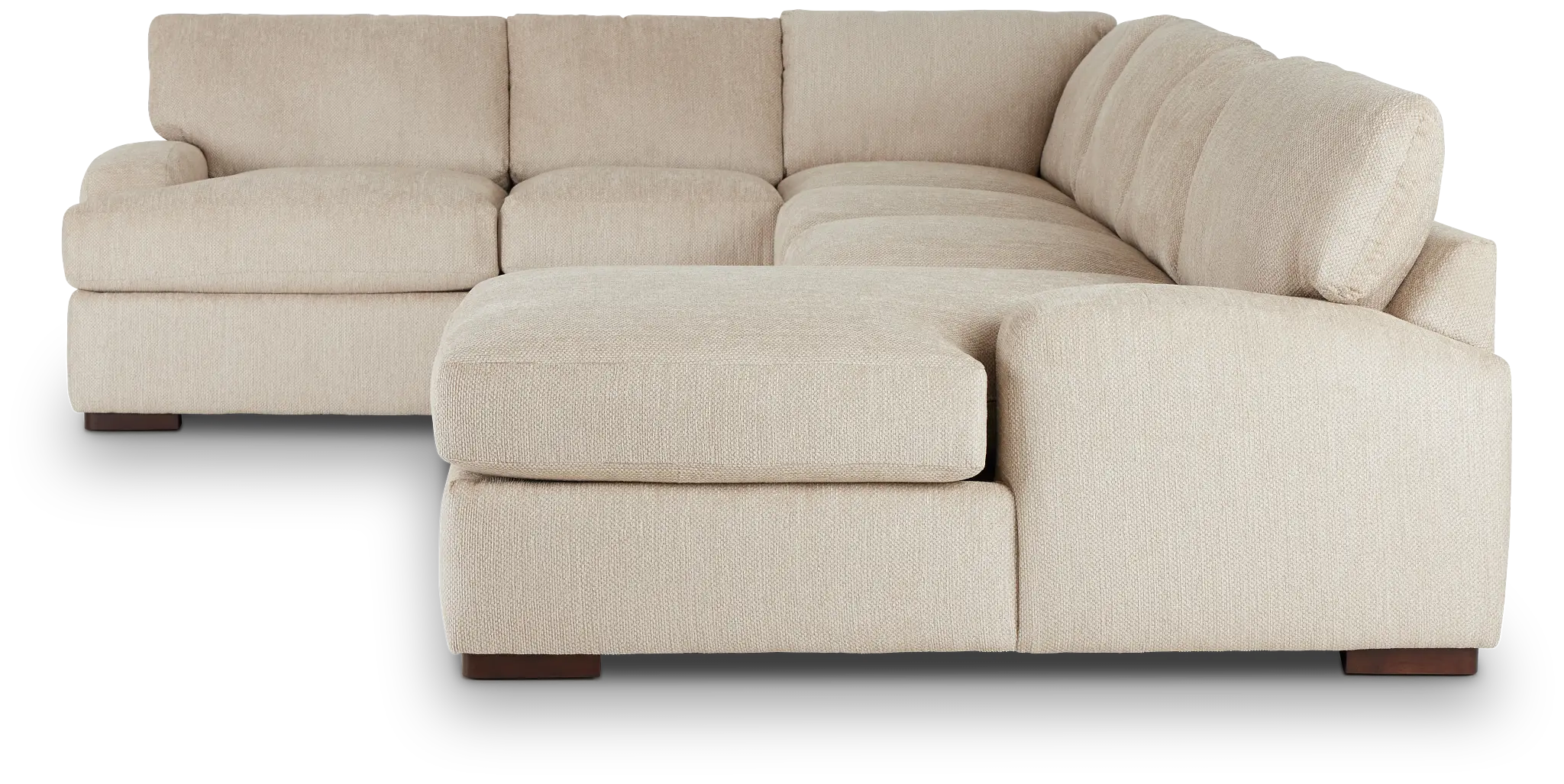 Alpha Beige Fabric Medium Right Chaise Sectional Alpha Beige Fabric Medium Right Chaise Sectional