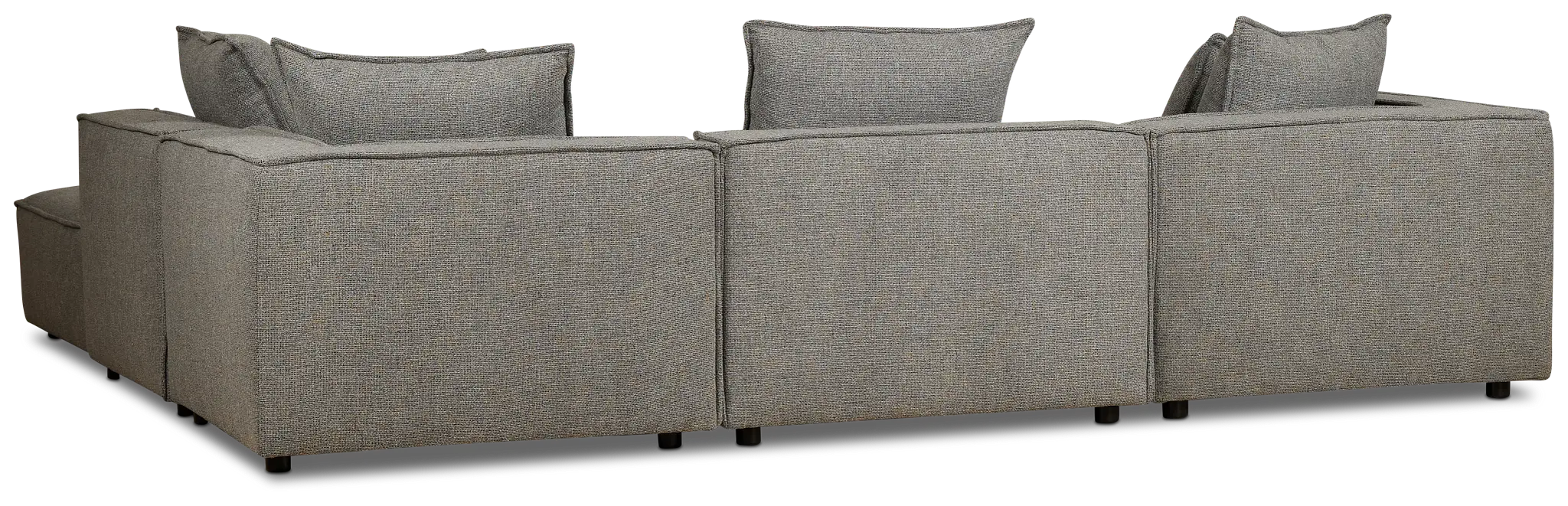 Tatum Gray Fabric 5pc Bumper Sectional Tatum Gray Fabric 5pc Bumper Sectional