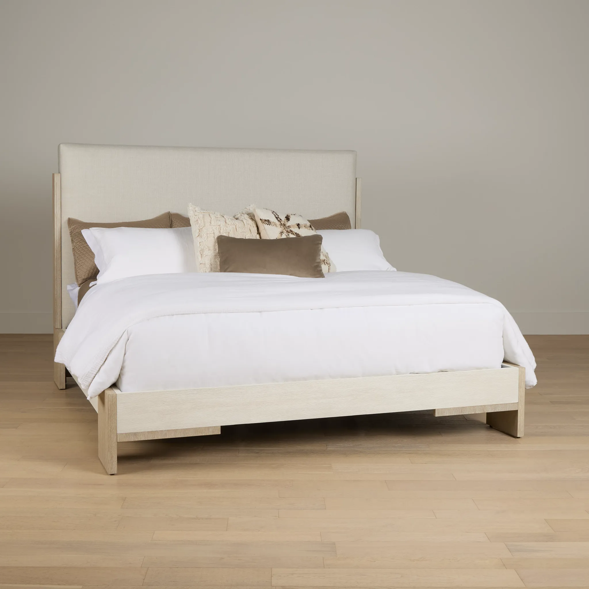 Miramar Light Tone Uph Panel Bed