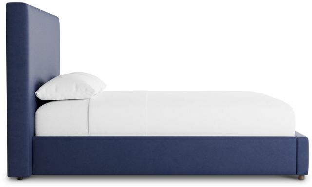 Grayton Joya Dark Blue 54" Upholstered Platform Bed