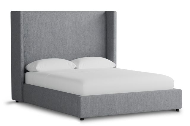 Captiva Revenue Gray 60" Upholstered Shelter Bed