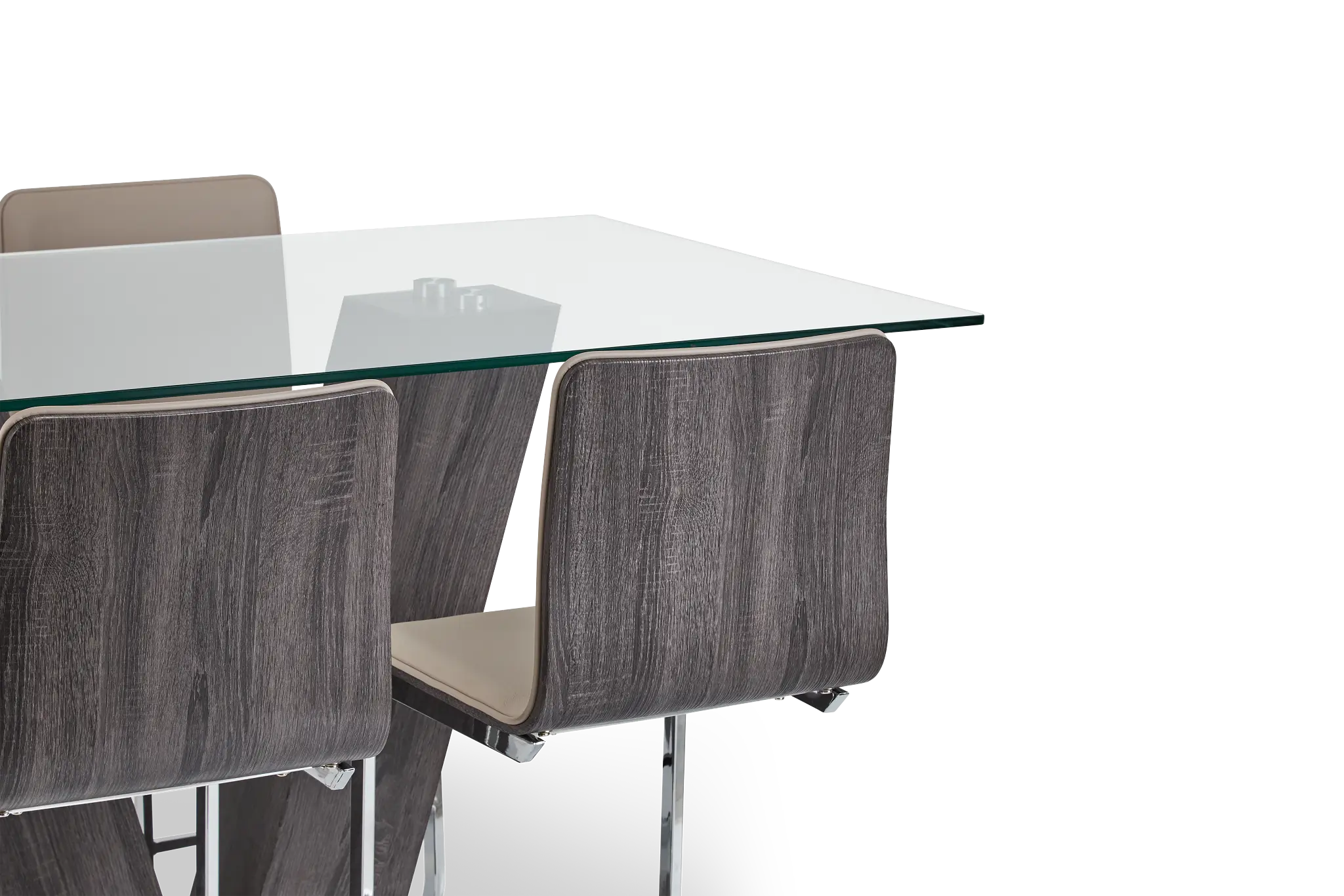 Kendall Glass High Table & 4 Upholstered Barstools Kendall Glass High Table & 4 Upholstered Barstools