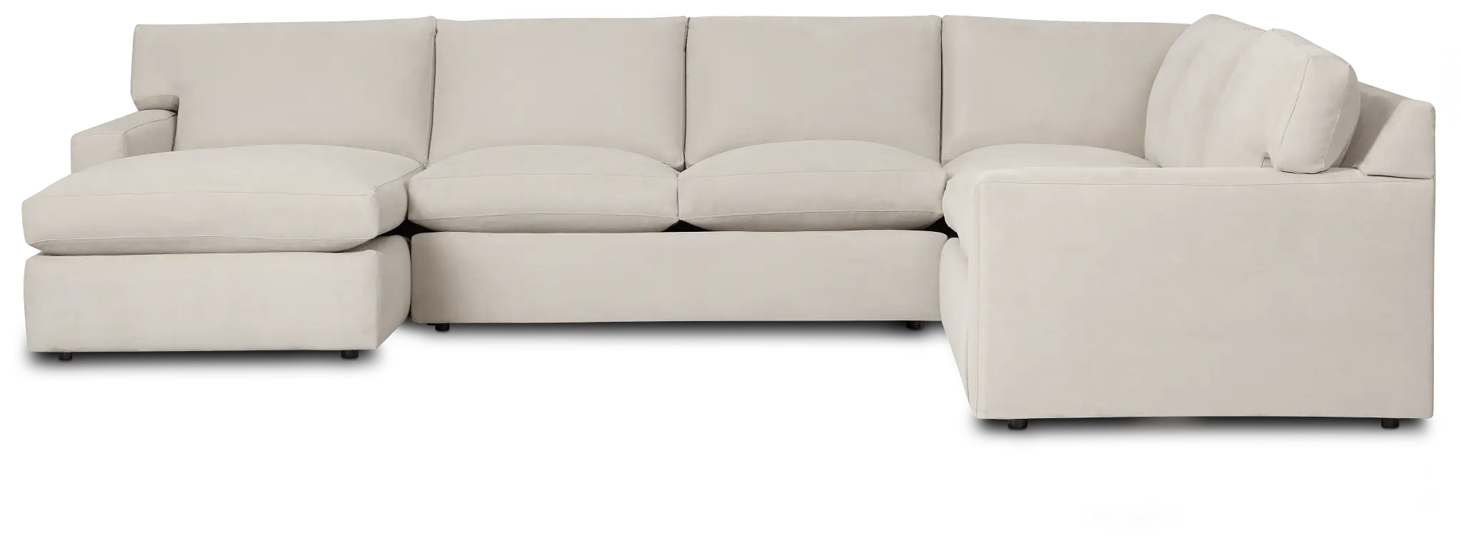 Hudson Gray Fabric Medium Left Chaise Sectional Hudson Gray Fabric Medium Left Chaise Sectional