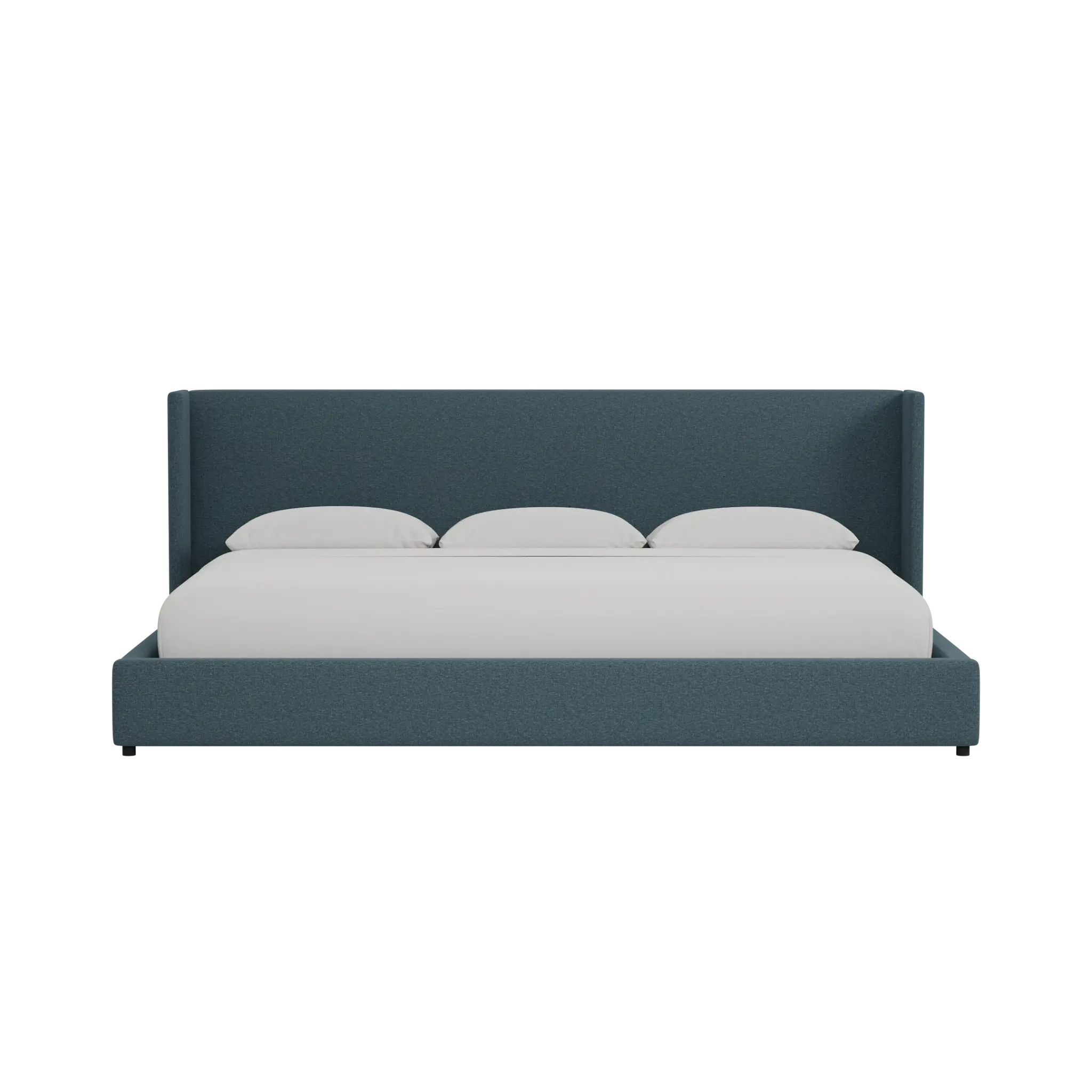 Captiva Elevation Dark Blue 48" Upholstered Shelter Bed Captiva Elevation Dark Blue 48" Upholstered Shelter Bed